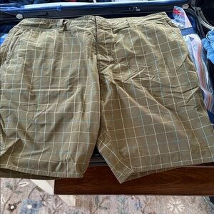 Men's Brown Checkered Shorts